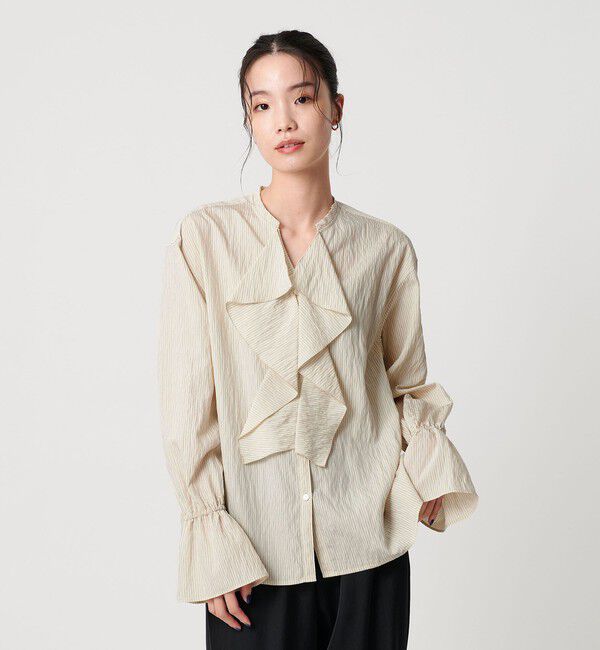 BEAUTY&YOUTH UNITED ARROWS「ラッフル スキッパーブラウス ウォッシャブル」|シャツ・ブラウス|