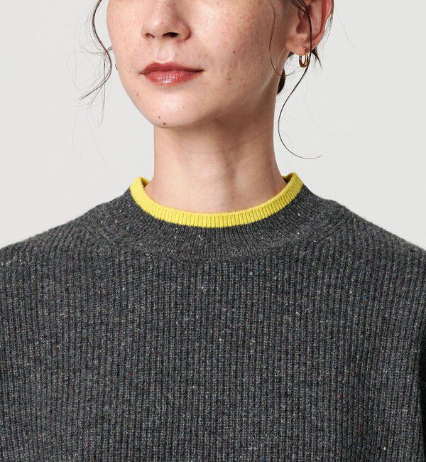 BEAUTY&YOUTH UNITED ARROWS「ネップカラーライン クルーネック ニットプルオーバー」|ニット・セーター|