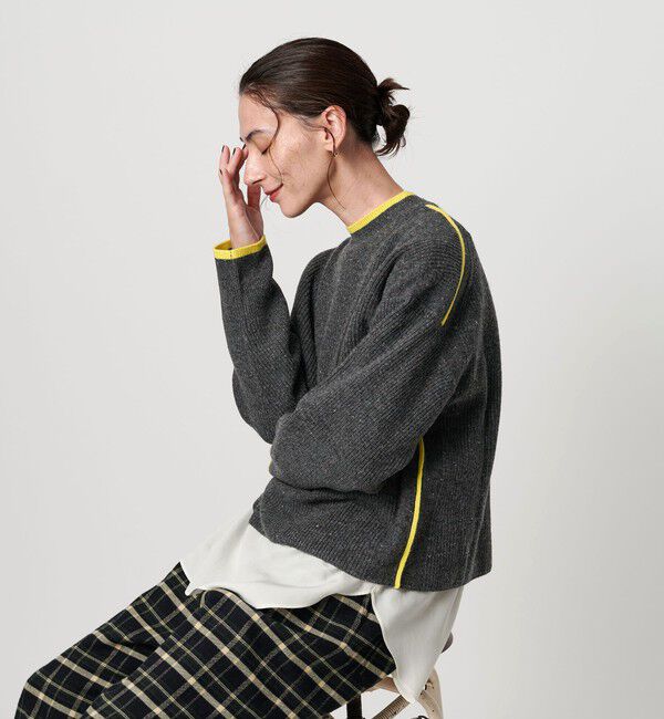 BEAUTY&YOUTH UNITED ARROWS「ネップカラーライン クルーネック ニットプルオーバー」|ニット・セーター|