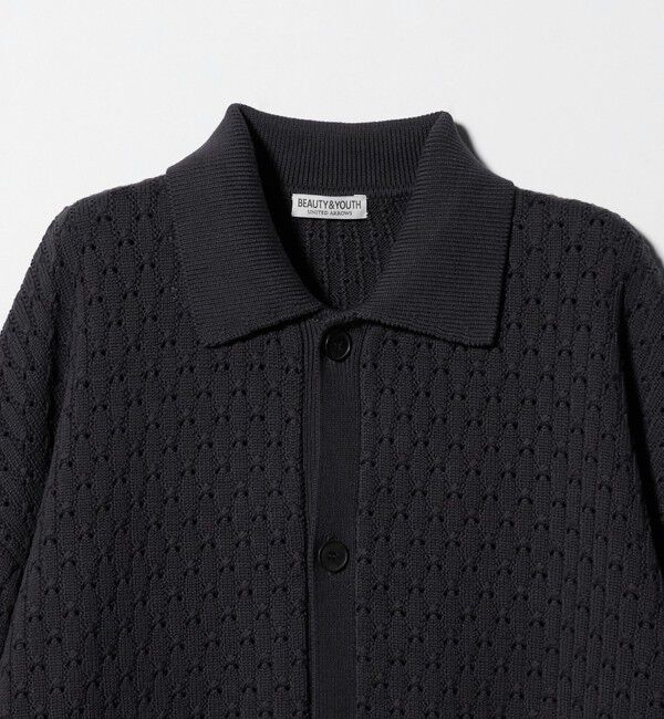 BEAUTY&YOUTH UNITED ARROWS「オブリック パターン ポロ ジャケット」|カーディガン|