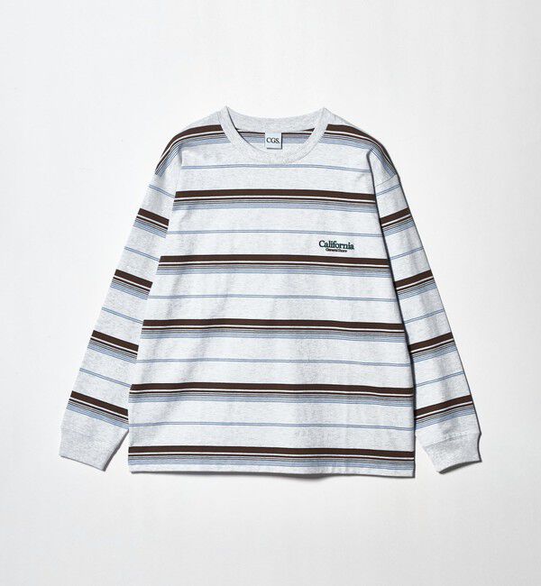California General Store「＜CGS.＞オーガニックコットン ボーダー ロングスリーブ Tシャツ」|Tシャツ・カットソー|