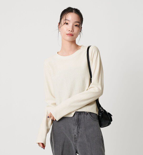 BEAUTY&YOUTH UNITED ARROWS「コットンポリエステル ラメロングスリーブカットソー」|Tシャツ・カットソー|