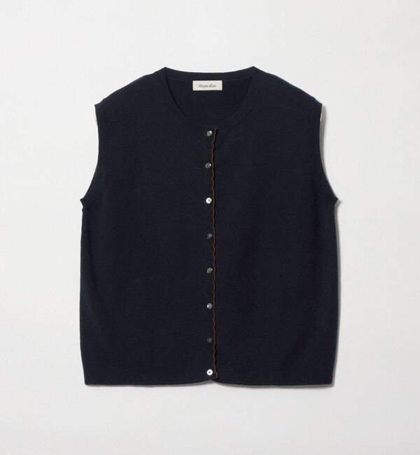 STEVEN ALAN「＜Steven Alan＞コットン カシミヤ ラッフル ニットベスト」|ベスト・ジレ|