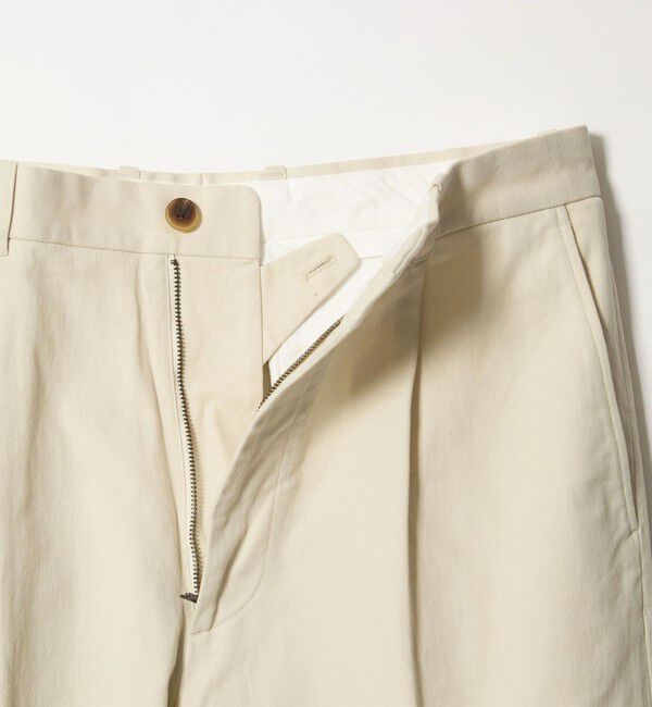 STEVEN ALAN「＜Steven Alan＞ ブラッシュド コットン アウト ワンプリーツ スラックス」|チノ|