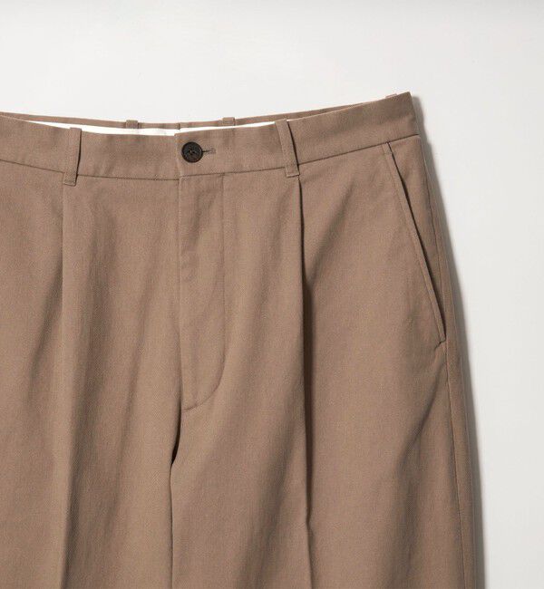 STEVEN ALAN「＜Steven Alan＞ ブラッシュド コットン アウト ワンプリーツ スラックス」|チノ|