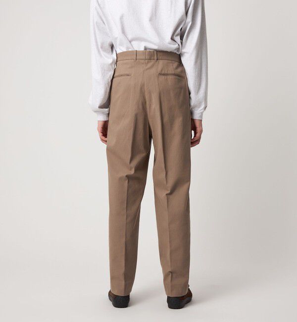 STEVEN ALAN「＜Steven Alan＞ ブラッシュド コットン アウト ワンプリーツ スラックス」|チノ|