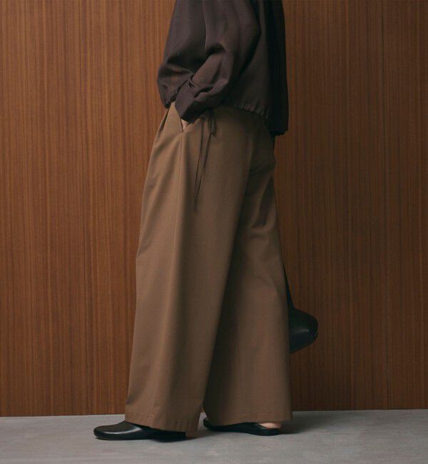 BEAUTY&YOUTH UNITED ARROWS「毛ポリエステルブレンド ワイドタックパンツ」|その他|