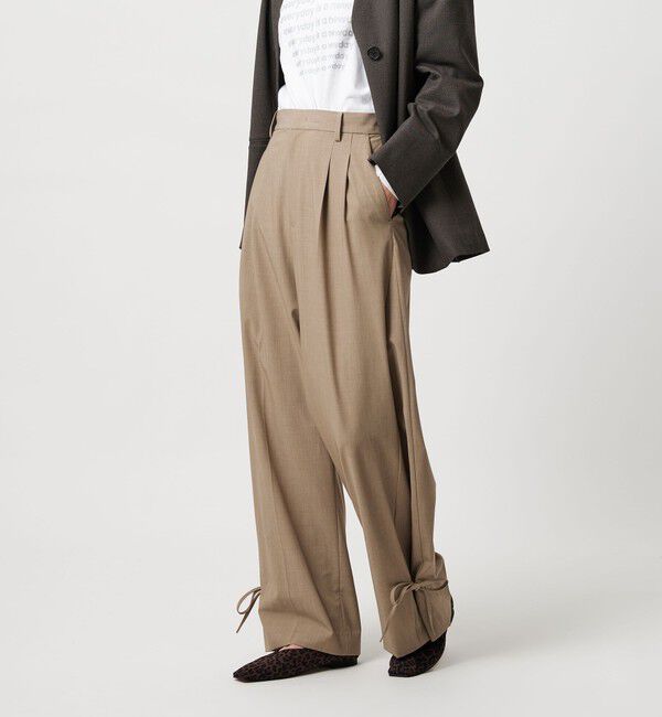 BEAUTY&YOUTH UNITED ARROWS「 へムリボン パンツ ウォッシャブル」|スラックス|