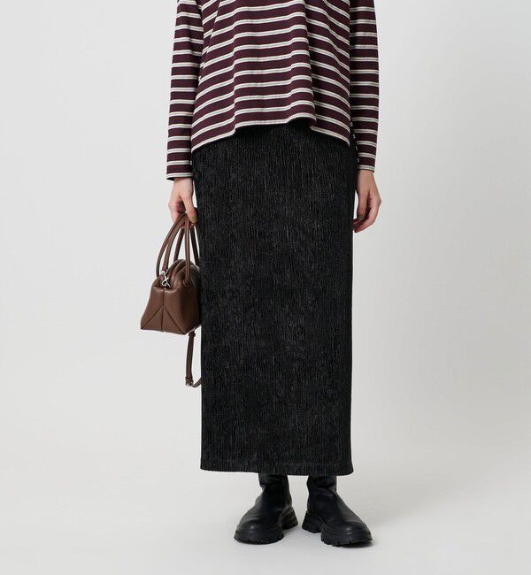 BEAUTY&YOUTH UNITED ARROWS「ベロアプリーツ タイトスカート ウォッシャブル」|タイト|