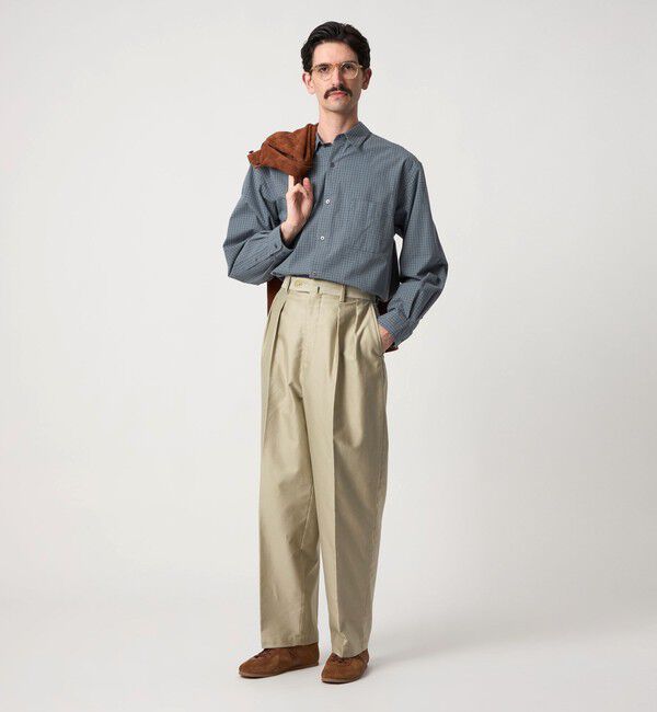 STEVEN ALAN「＜Steven Alan＞ ポプリン グラフチェック レギュラーカラー シャツ LOOSE」|シャツ・ブラウス|