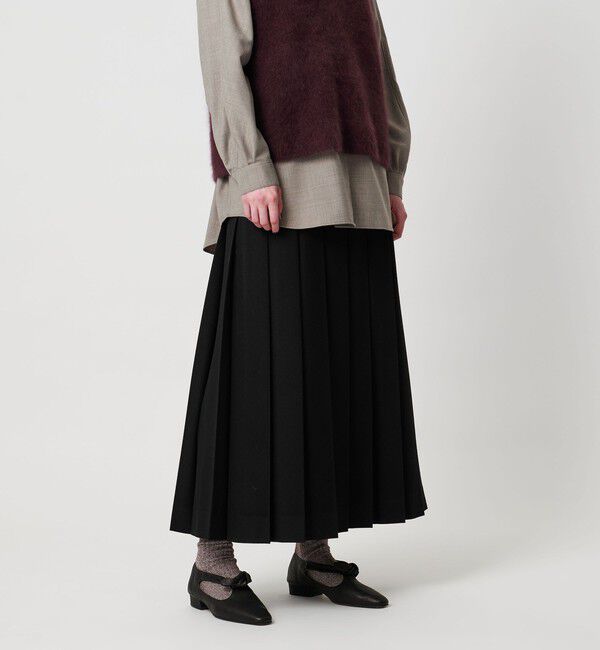 STEVEN ALAN「＜Steven Alan＞プリーツ ロング スカート」|スカート|BLACK