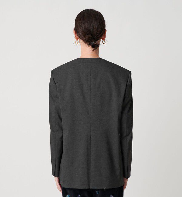 BEAUTY&YOUTH UNITED ARROWS「ポリエステルレーヨン ノーカラー1ボタンジャケット」|ノーカラージャケット|