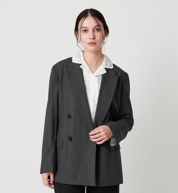 BEAUTY&YOUTH UNITED ARROWS「バックレースアップ ダブルジャケット」|テーラードジャケット|DK.GRAY