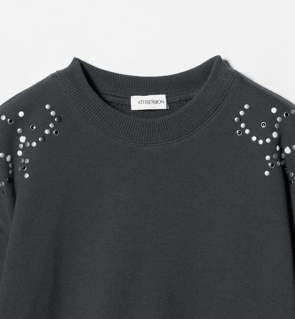 ATTISESSION「＜ATTISESSION＞スタッズライク スウェット」|スウェット・ジャージ|