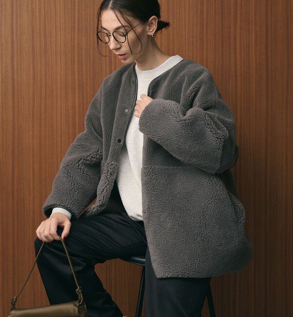 WEB限定】ボア×フェイクムートン リバーシブルジャケット