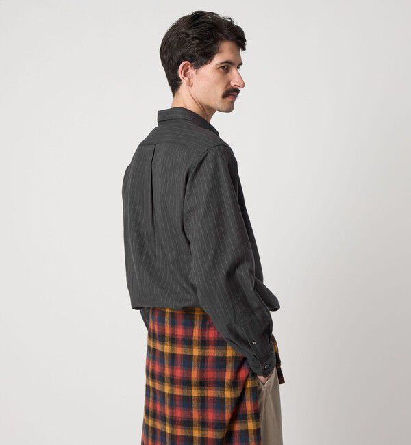 STEVEN ALAN「＜Steven Alan＞ ネル  ストライプ レギュラーカラー シャツ NARROW」|シャツ・ブラウス|