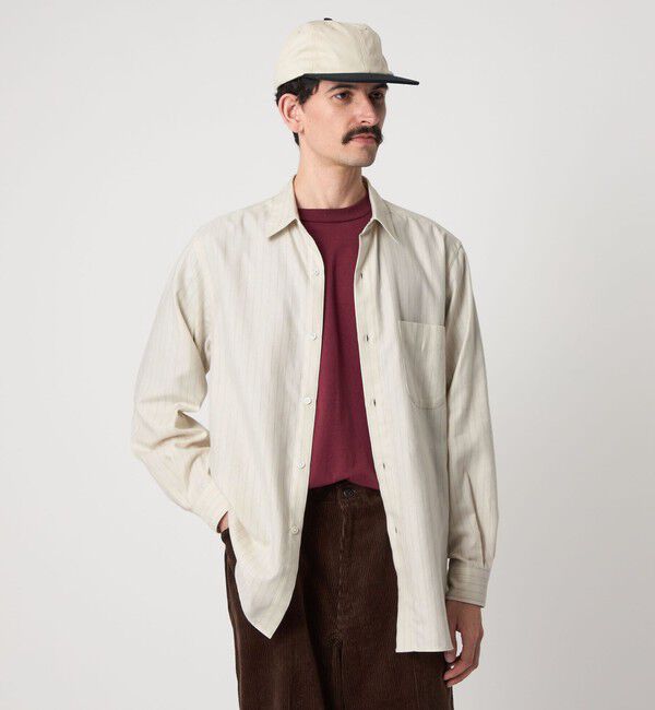 STEVEN ALAN「＜Steven Alan＞ ネル  ストライプ レギュラーカラー シャツ NARROW」|シャツ・ブラウス|