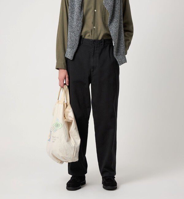 STEVEN ALAN「＜Steven Alan＞ ツイル ガーメントダイ アーミー ノープリーツ トラウザーズ」|チノ|