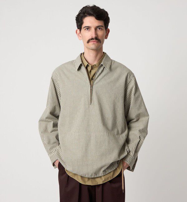 STEVEN ALAN「＜Steven Alan＞ チェック ジップ プルオーバー シャツ LOOSE」|シャツ・ブラウス|