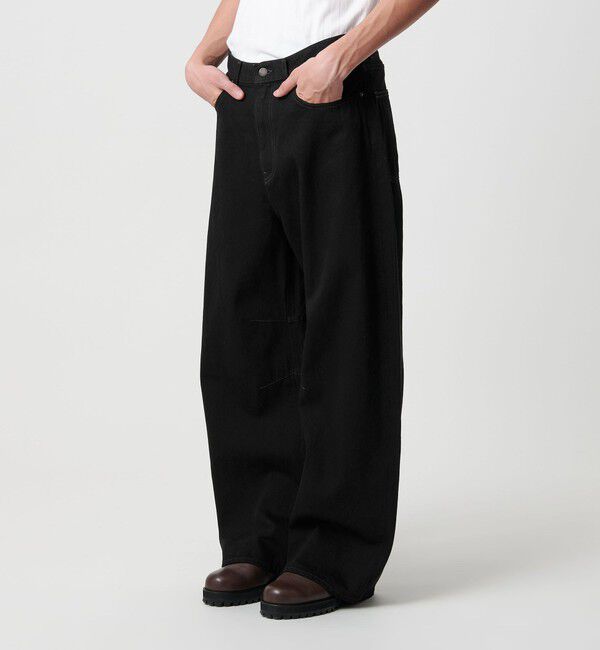 MONKEY TIME「デニム カーブ パンツ」|チノ|