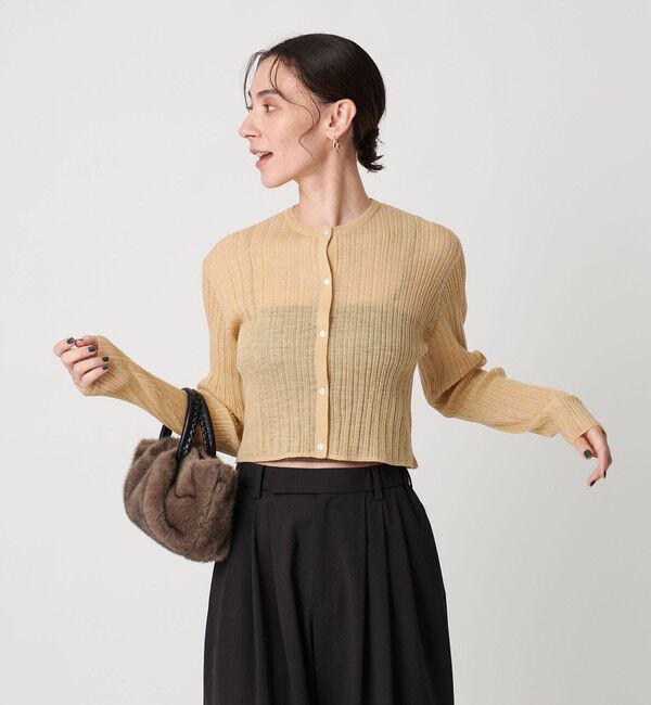 BEAUTY&YOUTH UNITED ARROWS「アルパカブレンド ランダムリブカーディガン」|カーディガン|