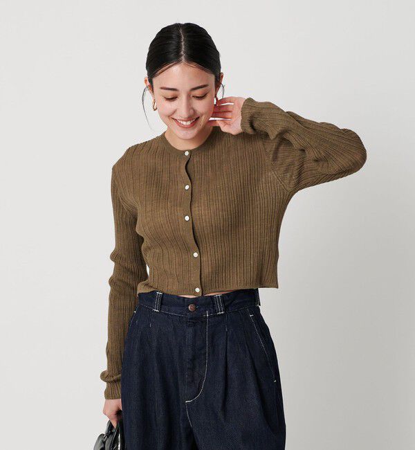 BEAUTY&YOUTH UNITED ARROWS「アルパカブレンド ランダムリブカーディガン」|カーディガン|