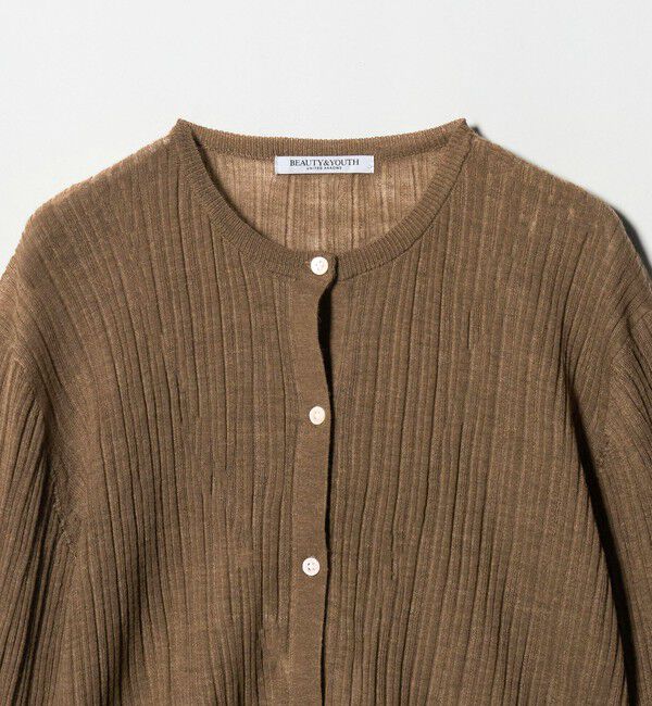 BEAUTY&YOUTH UNITED ARROWS「アルパカブレンド ランダムリブカーディガン」|カーディガン|