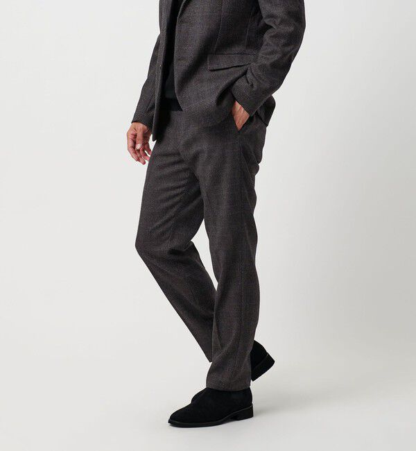 BEAUTY&YOUTH UNITED ARROWS「ストレッチ サキソニー ノープリーツ スリムパンツ セットアップ対応」|チノ|