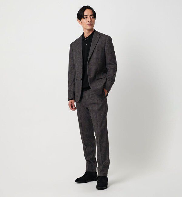 BEAUTY&YOUTH UNITED ARROWS「ストレッチ サキソニー ノープリーツ スリムパンツ セットアップ対応」|チノ|