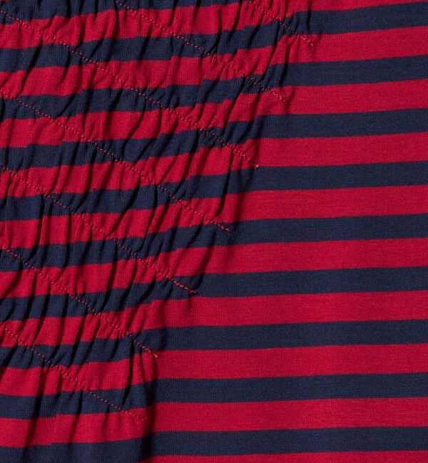 ATTISESSION「＜ATTISESSION＞シャーリング ボーダー プルオーバー トップス」|Tシャツ・カットソー|