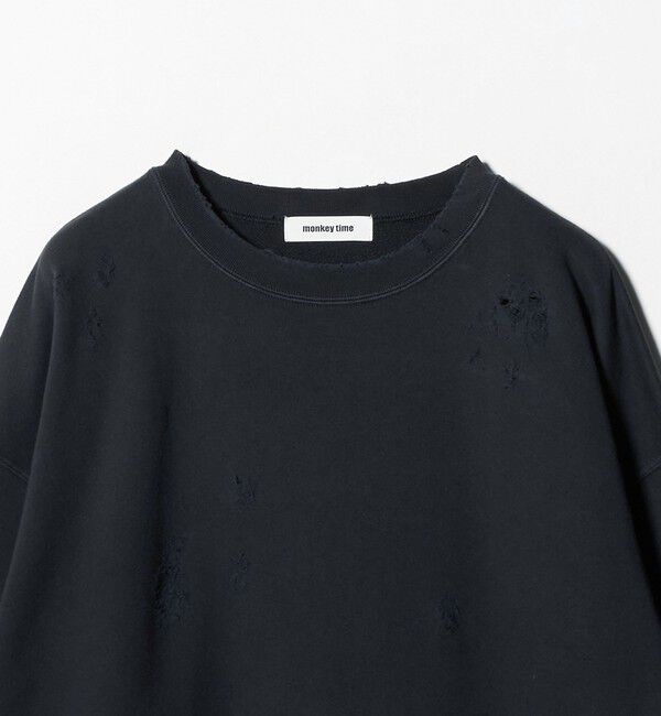 MONKEY TIME「フレンチテリー ディストレスト クルーネック」|Tシャツ・カットソー|