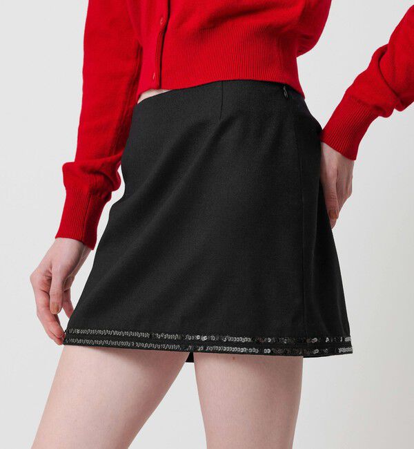 ATTISESSION「＜ATTISESSION＞スパンコール ライン ミニスカート 」|スカート|