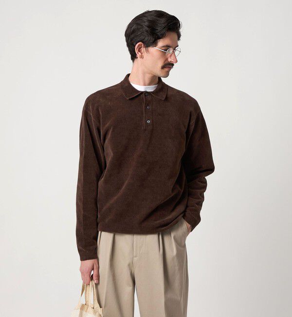 STEVEN ALAN「＜Steven Alan＞ 3B コットン ニット ポロシャツ」|ニット・セーター|