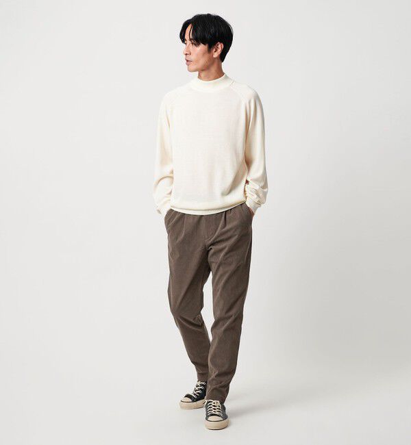 BEAUTY&YOUTH UNITED ARROWS「トリコット コーデュロイ 1プリーツ イージーパンツ NO.5 ストレッチ」|チノ|