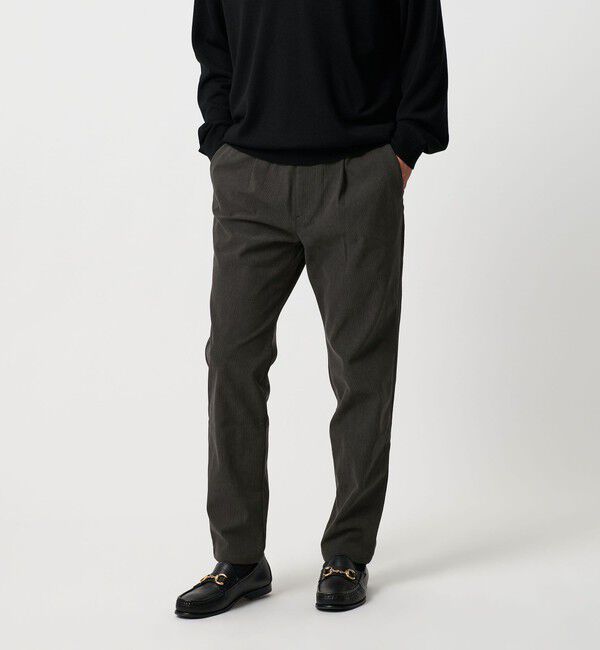 BEAUTY&YOUTH UNITED ARROWS「トリコット コーデュロイ 1プリーツ イージーパンツ NO.5 ストレッチ」|チノ|