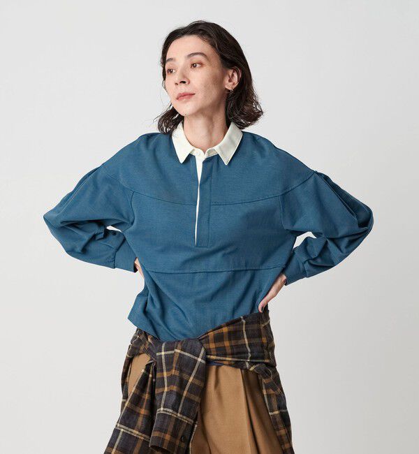 BEAUTY&YOUTH UNITED ARROWS「【WEB限定】タックボリュームスリーブ ラガーシャツ」|Tシャツ・カットソー|