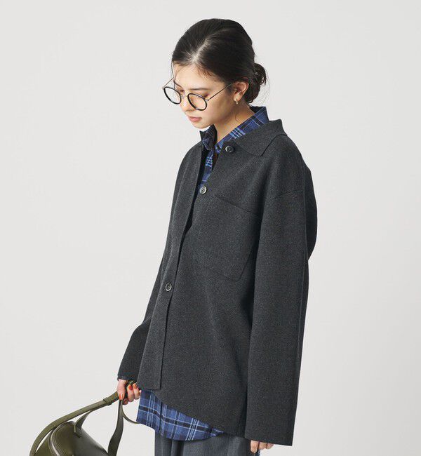 BEAUTY&YOUTH UNITED ARROWS「コットンウールブレンド ミラノリブ シャツカーディガン ウォッシャブル」|カーディガン|