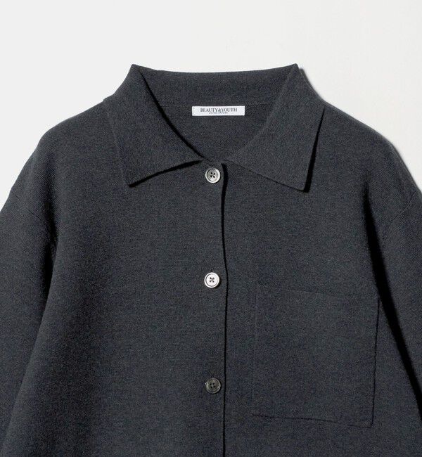 BEAUTY&YOUTH UNITED ARROWS「コットンウールブレンド ミラノリブ シャツカーディガン ウォッシャブル」|カーディガン|
