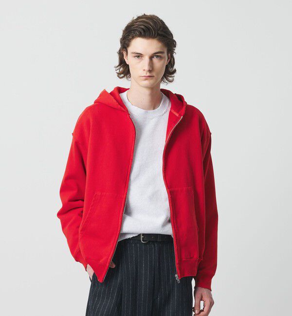 BEAUTY&YOUTH UNITED ARROWS「クラッシュ スウェット ジップ フーディ」|パーカー|