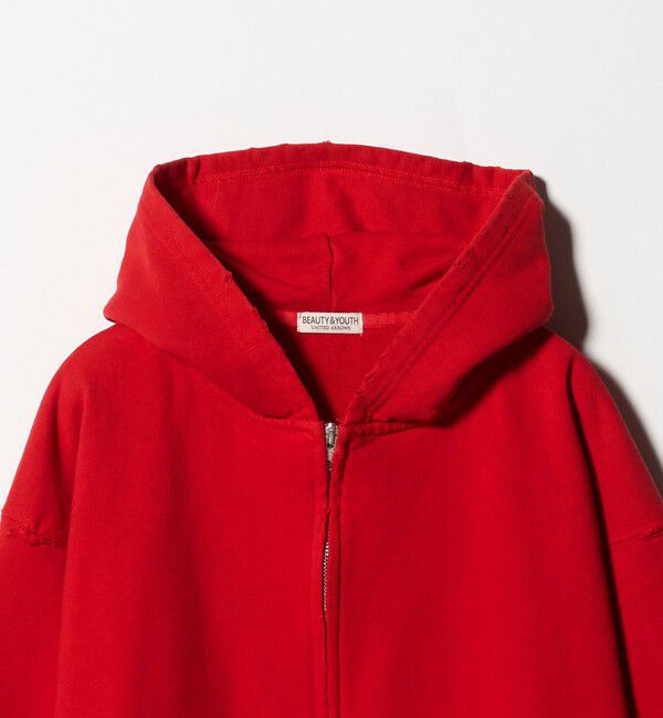 BEAUTY&YOUTH UNITED ARROWS「クラッシュ スウェット ジップ フーディ」|パーカー|