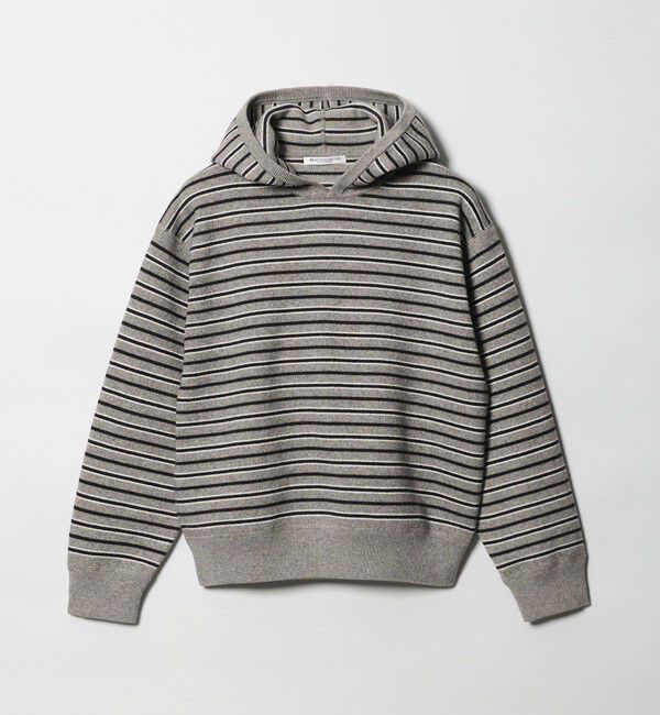 BEAUTY&YOUTH UNITED ARROWS「コットンウールブレンド ソリッド＆ボーダーニットフーディ ウォッシャブル」|ニット・セーター|