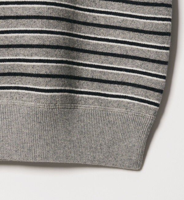 BEAUTY&YOUTH UNITED ARROWS「コットンウールブレンド ソリッド＆ボーダーニットフーディ ウォッシャブル」|ニット・セーター|