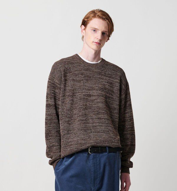 BEAUTY&YOUTH UNITED ARROWS「ドロップ ミラノ ミックス クルーネック ニット」|ニット・セーター|