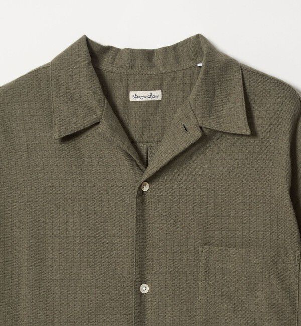 STEVEN ALAN「＜Steven Alan＞ ネル マイクロチェック オープンカラー シャツ BOX」|シャツ・ブラウス|