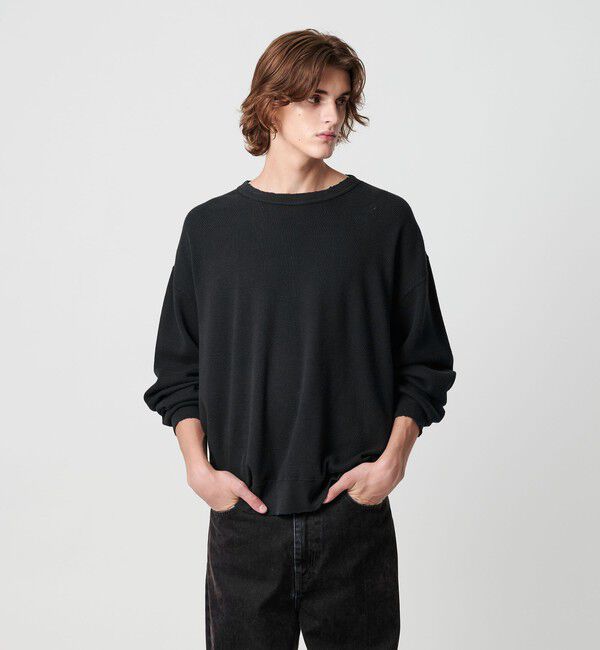 MONKEY TIME「サーマル ディストレスト クルーネック」|Tシャツ・カットソー|