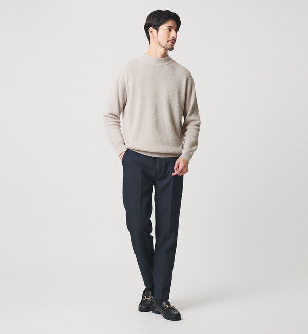 BEAUTY&YOUTH UNITED ARROWS「【WEB限定 WARDROBE SMART】マシーンウォッシャブル ウールミックス アゼ モックネック」|ニット・セーター|