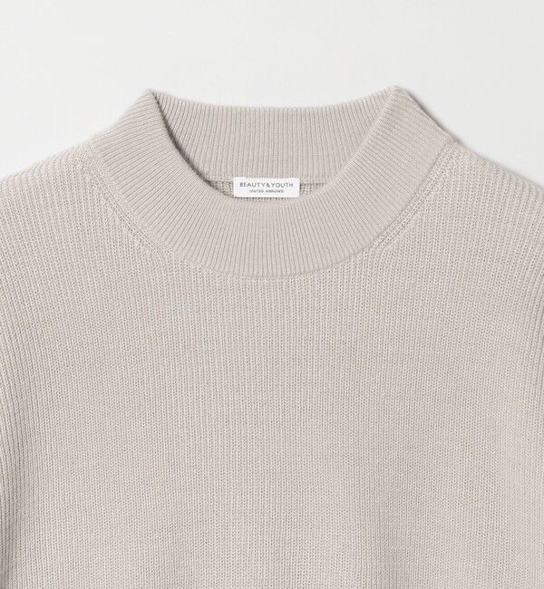 BEAUTY&YOUTH UNITED ARROWS「【WEB限定 WARDROBE SMART】マシーンウォッシャブル ウールミックス アゼ モックネック」|ニット・セーター|