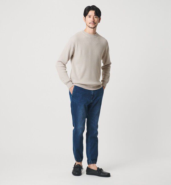 BEAUTY&YOUTH UNITED ARROWS「【WEB限定 WARDROBE SMART】マシーンウォッシャブル ウールミックス アゼ クルーネック」|ニット・セーター|