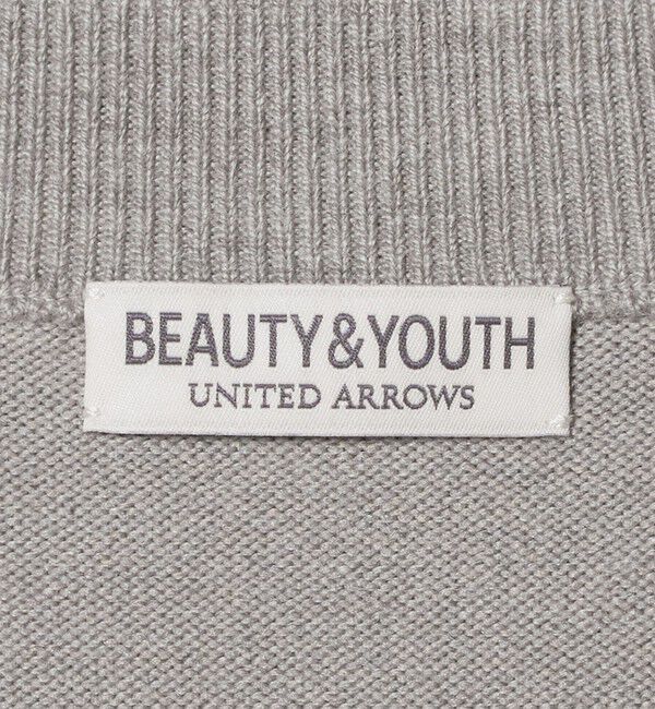 BEAUTY&YOUTH UNITED ARROWS「ハイブリッド ウール ジップ クルーネック ニット」|ニット・セーター|