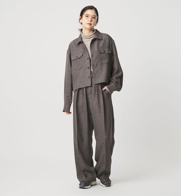 BEAUTY&YOUTH UNITED ARROWS「【WEB限定】ポリエステル ワイドショートシャツ」|シャツ・ブラウス|MD.BROWN